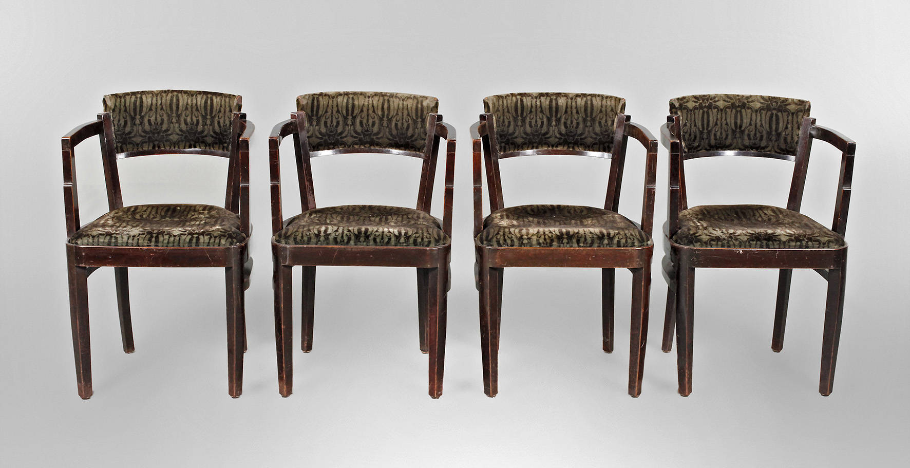 Vier Armlehnstühle Art déco