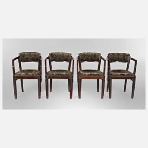 Vier Armlehnstühle Art déco