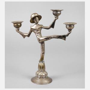 Figürlicher Kerzenleuchter Art déco