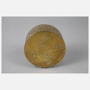 Figur Albert Gustav Bunge, dazu eine Messingdose