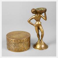 Figur Albert Gustav Bunge, dazu eine Messingdose111