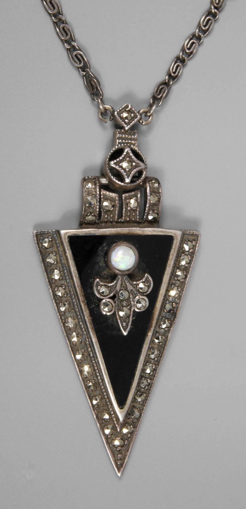Collier mit Markasiten und Edelopal