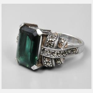 Damenring mit Markasiten und synthetischen Spinell