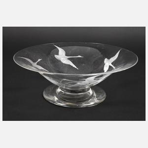 Fachschulschale Schwanendekor