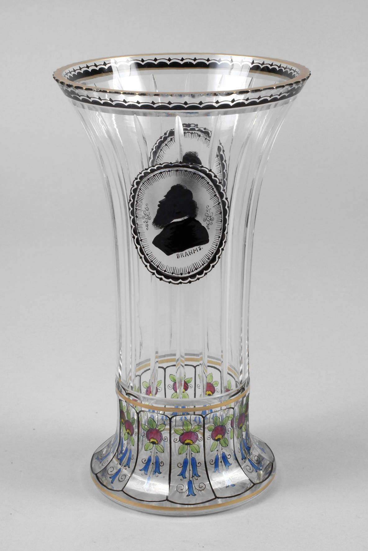 Steinschönau Vase Brahms & Strauss