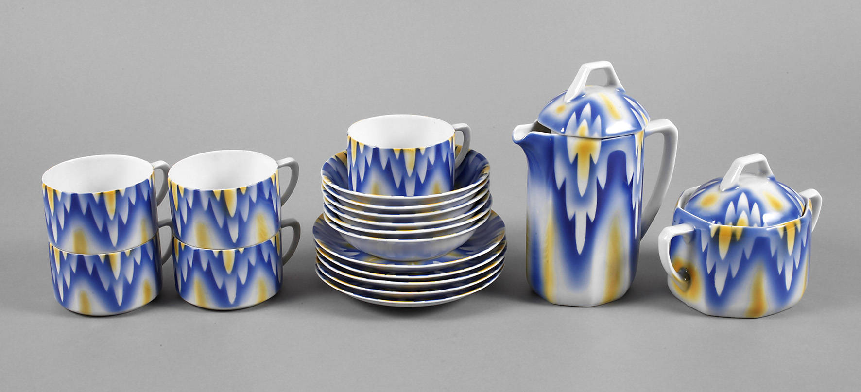 Art déco-Service Spritzdekor