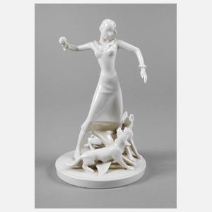 Metzler & Ortloff Ballspielerin mit Hunden