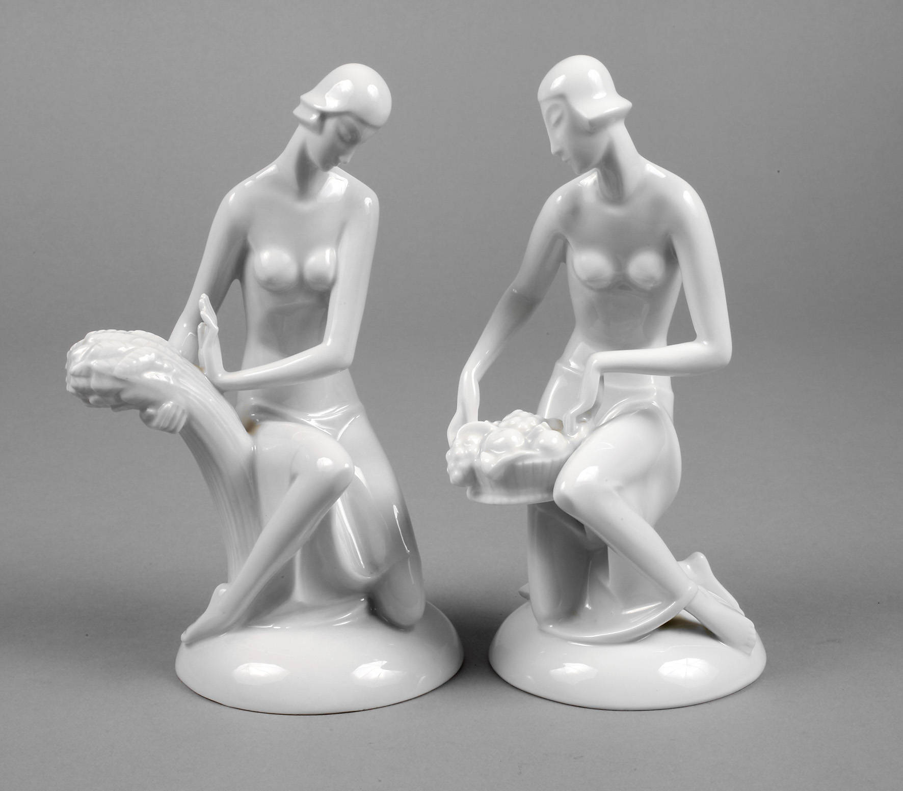 Rosenthal zwei Jahrezeitenfiguren Gerhard Schliepstein