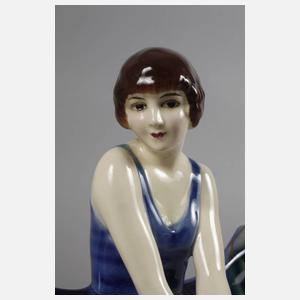 Goldscheider Wien Tänzerin im Schmetterlingskleid