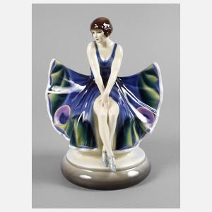 Goldscheider Wien Tänzerin im Schmetterlingskleid