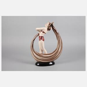 Keramos Wien große Tänzerin Art déco