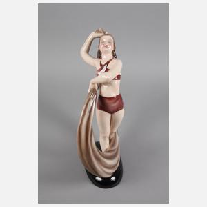 Keramos Wien große Tänzerin Art déco