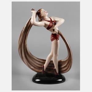 Keramos Wien große Tänzerin Art déco