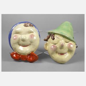 Walter Bosse zwei Wandmasken
