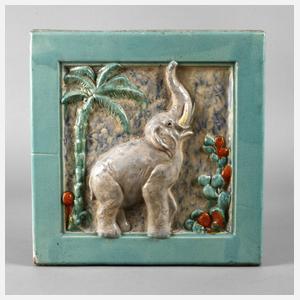 Große Wandfliese Art déco