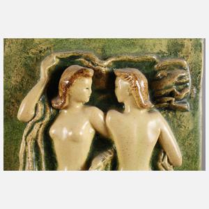 Karlsruhe Wandplatte ”Zwei Badende”