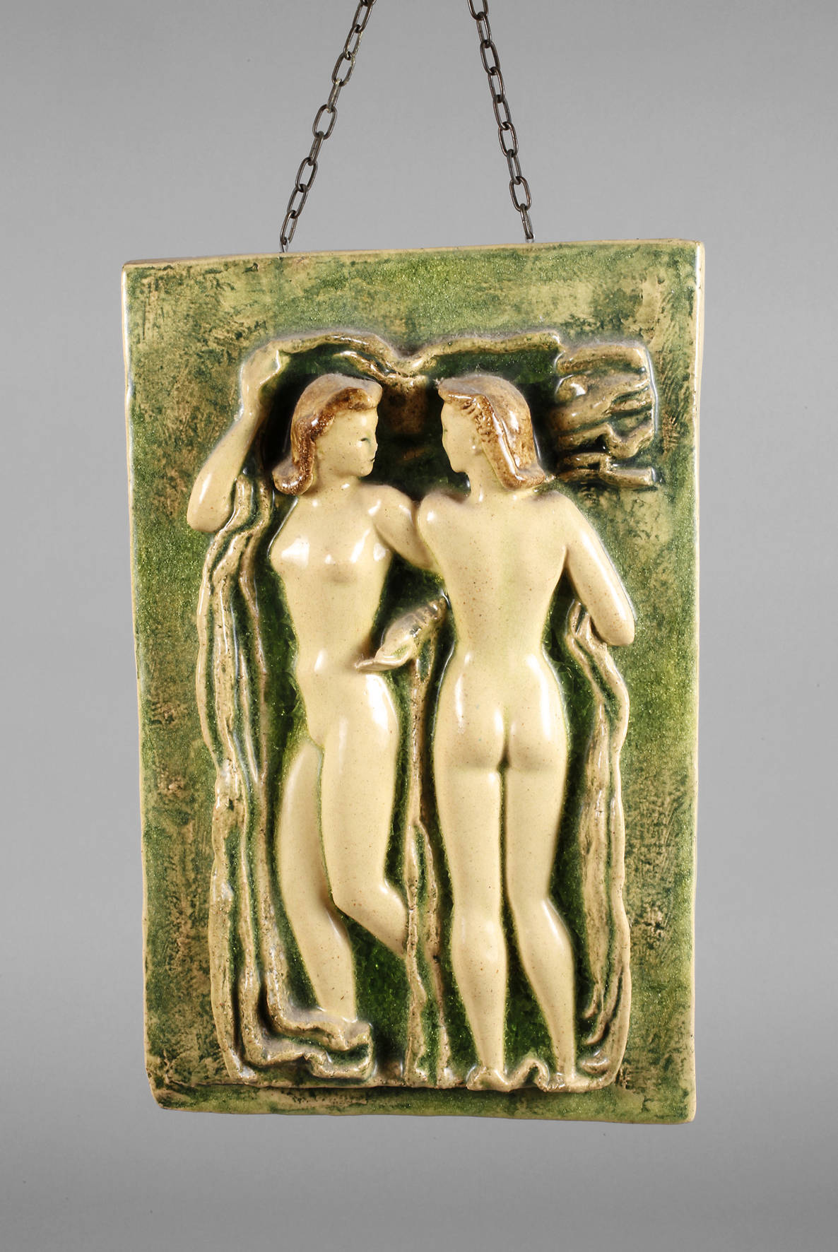 Karlsruhe Wandplatte ”Zwei Badende”