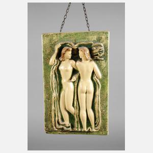 Karlsruhe Wandplatte ”Zwei Badende”