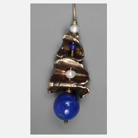 Anstecknadel mit Perlen und Lapislazuli111