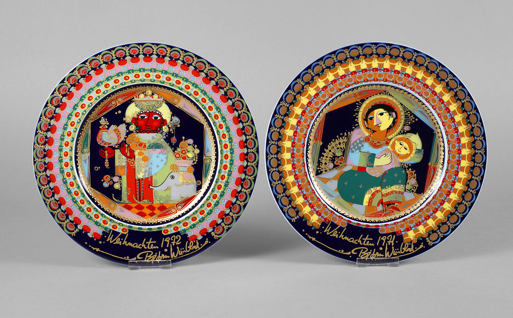 Rosenthal zwei Teller Bjørn Wiinblad