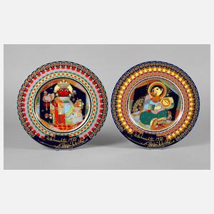 Rosenthal zwei Teller Bjørn Wiinblad