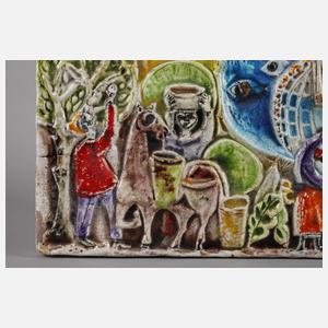 Große Wandplatte Giovanni De Simone attr.