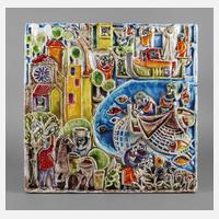 Große Wandplatte Giovanni De Simone attr.111