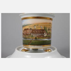 Biedermeier-Ansichtentasse ”Die Farbemühle bei Karlshafen”