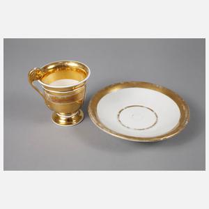 Biedermeiertasse Damenportrait