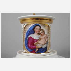 Biedermeiertasse Heilige Mutter Gottes
