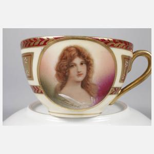 Schwarzburg Sammeltasse Frauenportrait