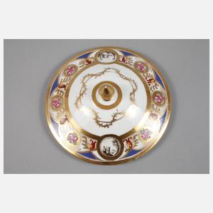 Deckelterrine und Teller Biedermeier