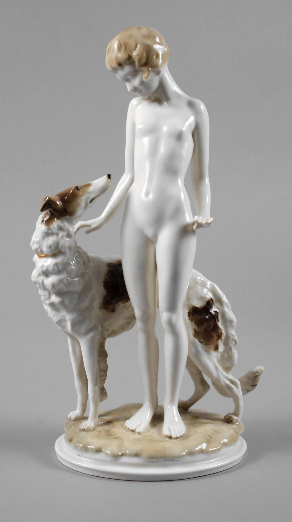 Hutschenreuther Mädchen mit Barsoi