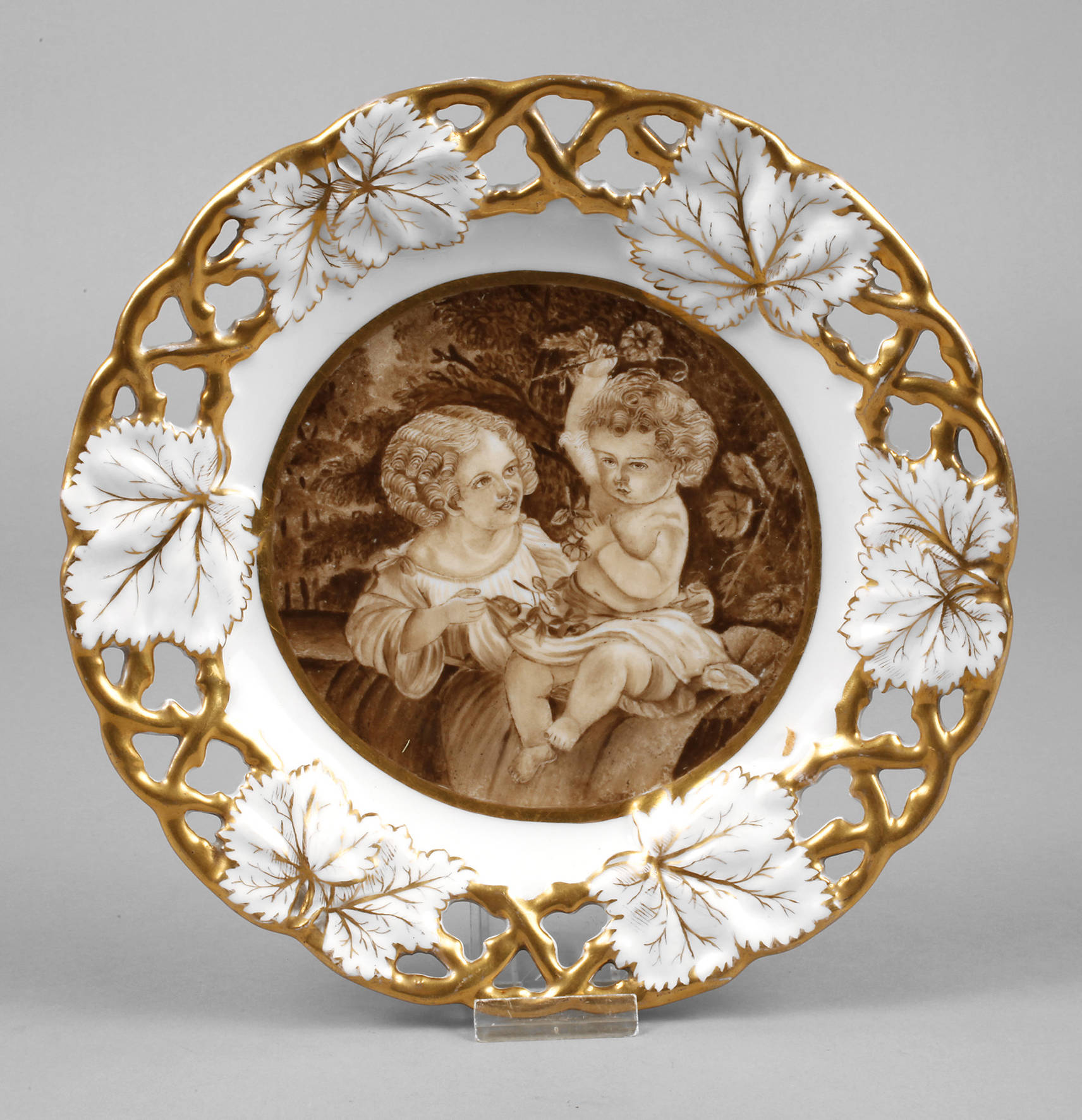 KPM Berlin Teller Grisaillemalerei