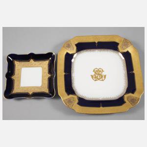 Limoges Service mit Ätzgoldkante