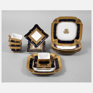 Limoges Service mit Ätzgoldkante