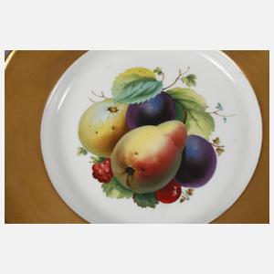 Meissen fünf Obstteller mit Goldrand