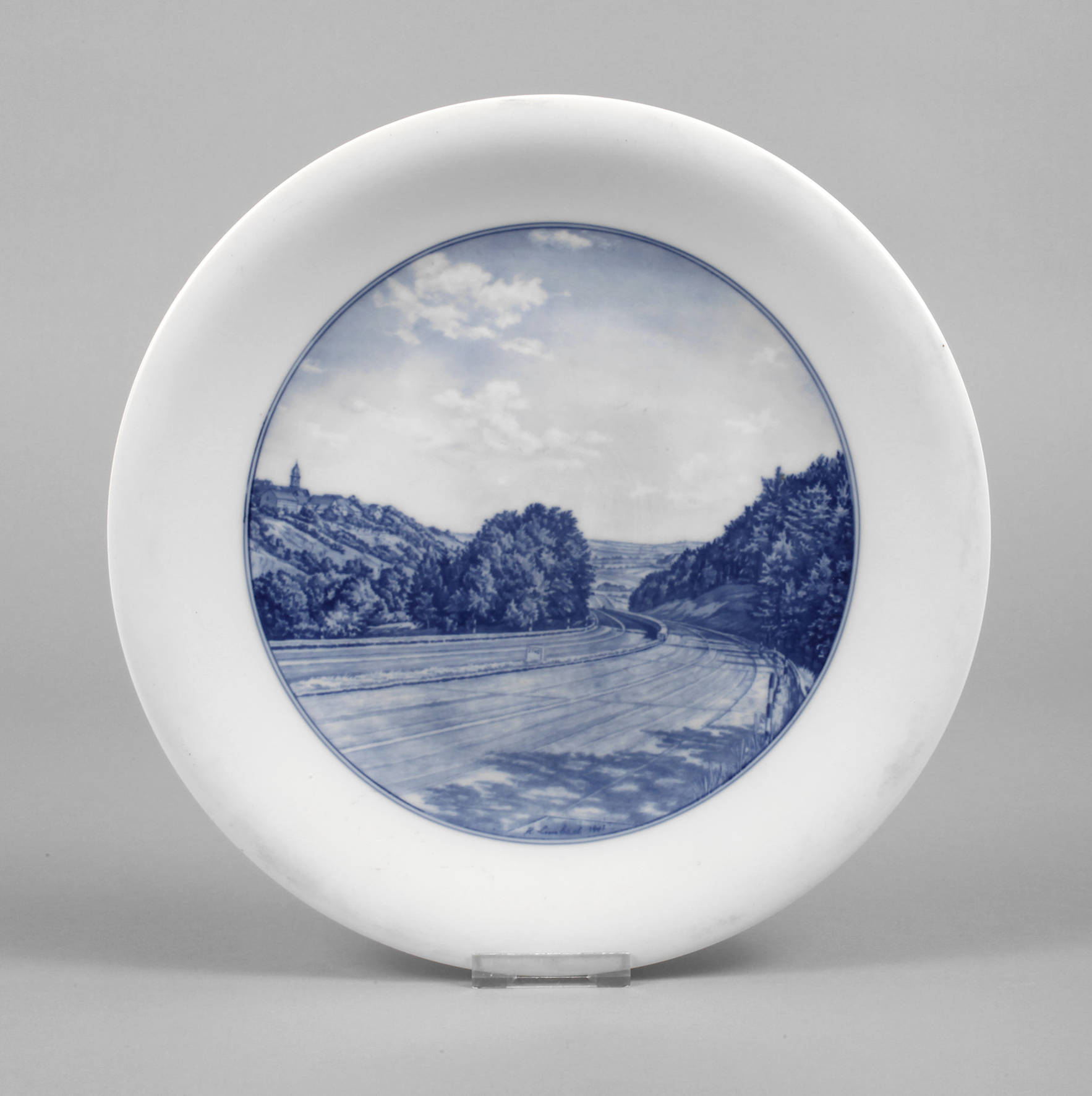 Meissen Teller Autobahnbau