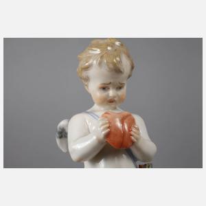 Meissen ”Amor in Verlegenheit, vor einem gebrochenem Herzen”
