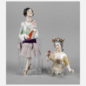 Paar Teepuppenbüsten