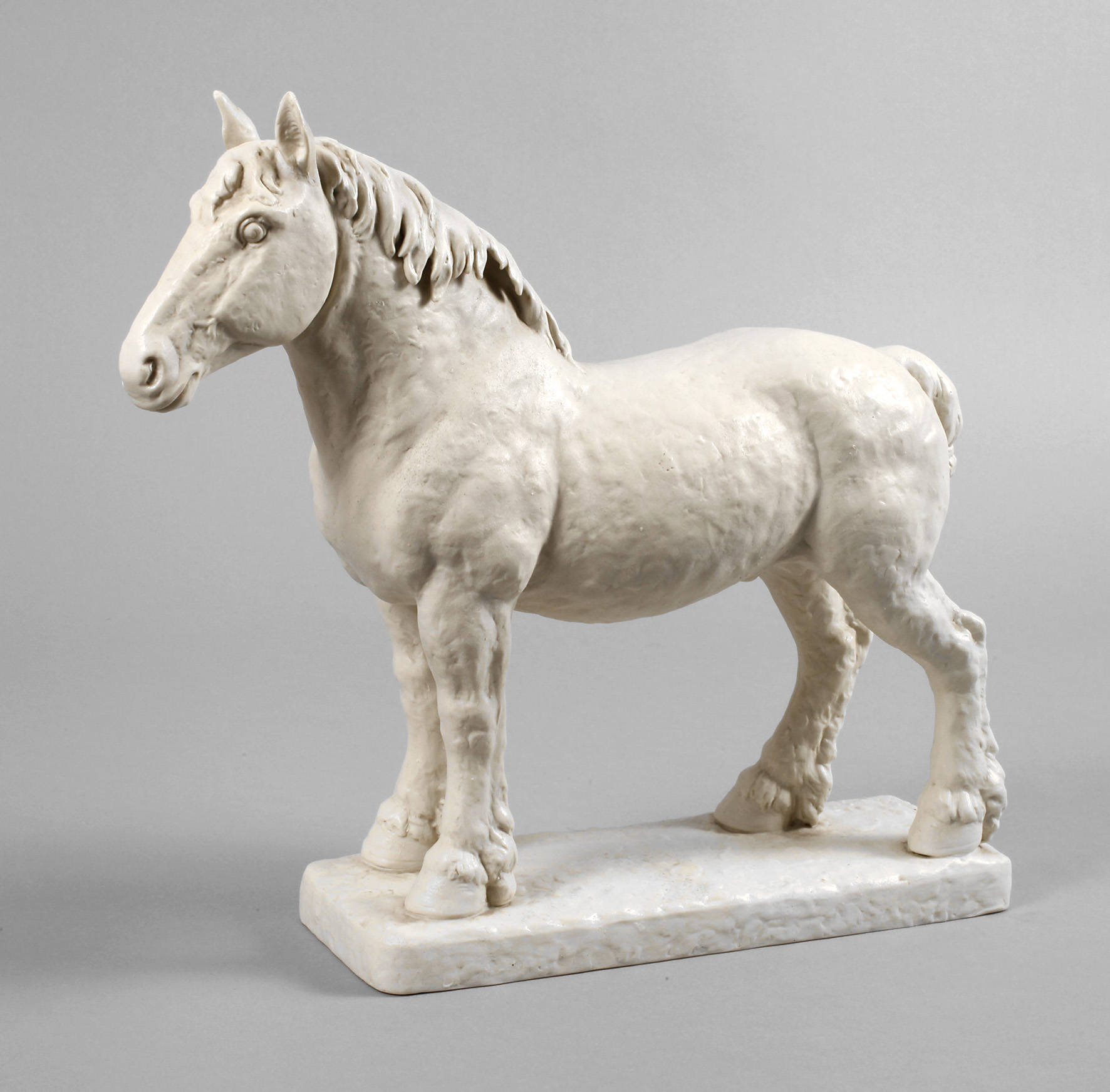 Pferdeskulptur Biskuitporzellan