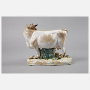 Potschappel Dresden Bäuerin mit Milchkuh