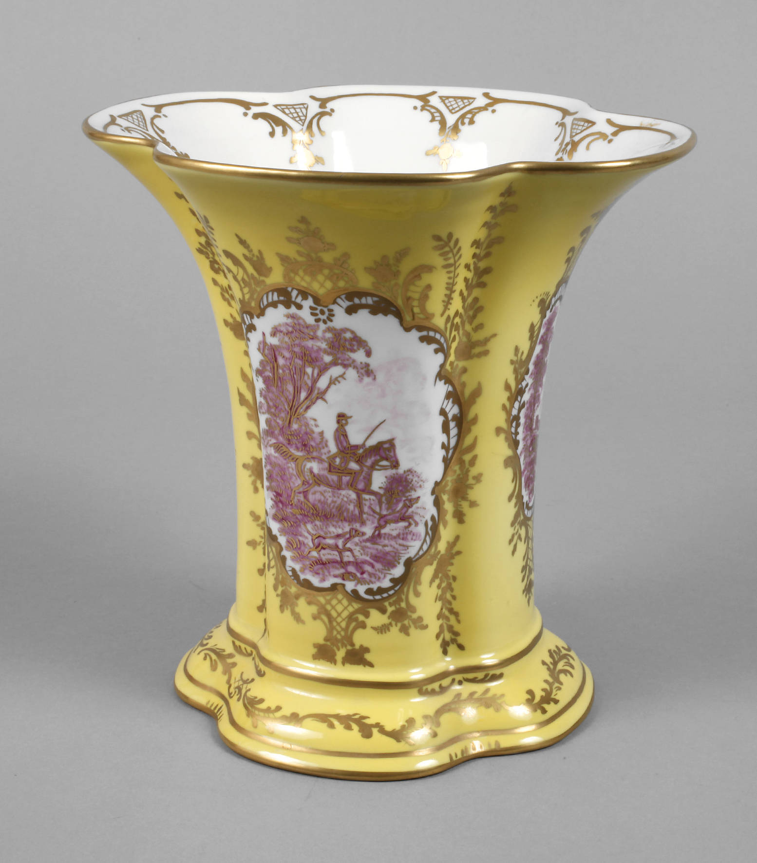 Potschappel Dresden jagdliche Vase