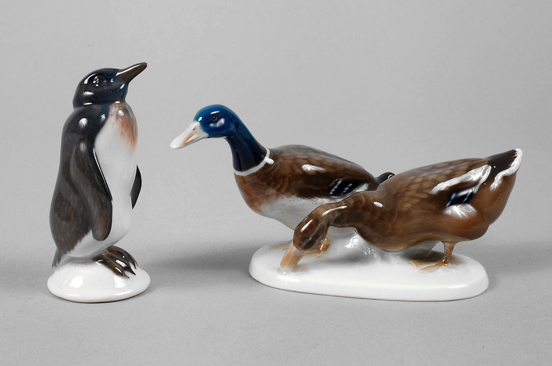 Rosenthal Entenpaar und Pinguin