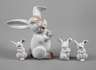 Rosenthal vier lachende Hasen
