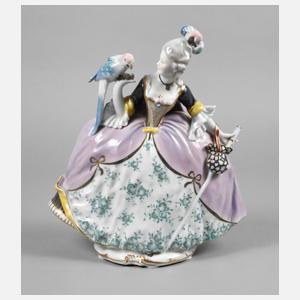 Volkstedt Dame mit Ara