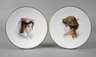 Paar Teller mit Tiroler Kindermotiven