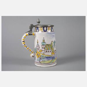 Gmundner Fayence-Walzenkrug