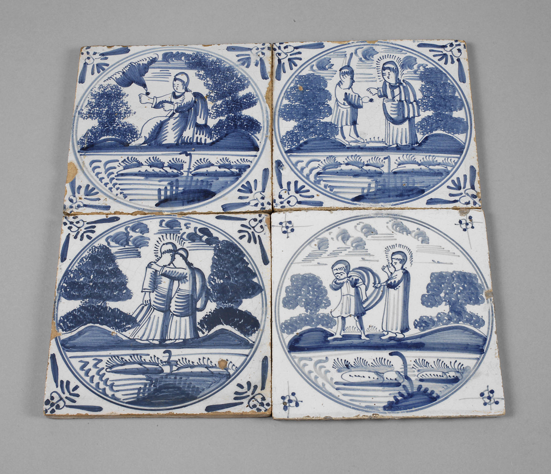 Vier Delfter Fliesen