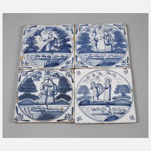 Vier Delfter Fliesen